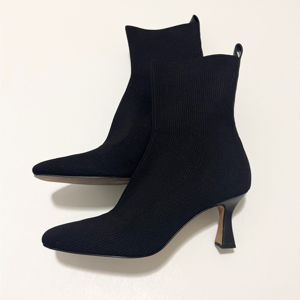 Dolce Vita Glamor Knit Booties Black Sz 10.5 EUC